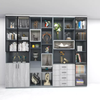 Hot Sale Home Furniture Wholesale Book Display Shelf Easy Assembly Bookstore Wall Bookcase