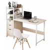 Wooden Office Desk Study Writing Home Steel Wood Desktop Computer Table with Shelf And Drawers