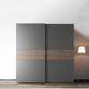 Nordic Minimalist Bedroom Storage Cabinet Wooden Sliding Door Wardrobe Modern Wardrobe