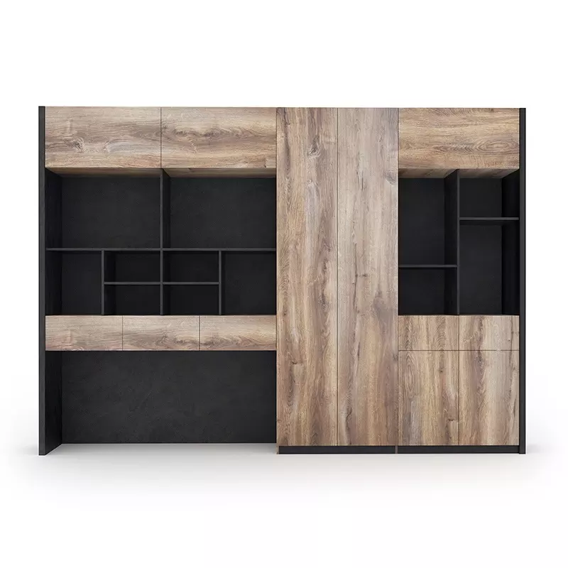 WESOME Large Multi-layers Contemporary Executive Wooden Bookcase Book Shelf