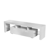 High-Gloss White Color TV Media Console LED Light TV Stand FACTORY DIRECT IN MORDEN DESIGN