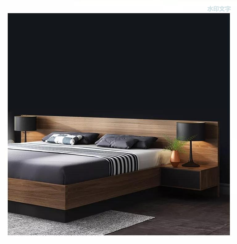 Customized Modern Bedrooms Sets Wood Storage Beds MDF Tatami Double Bed