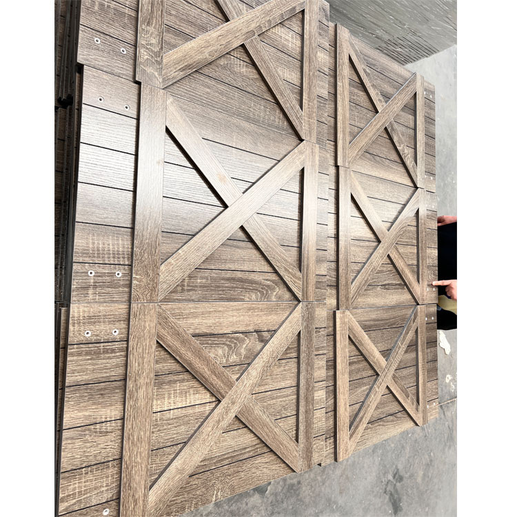New Fashion Rustic Sliding Barn Door Wooden Modern TV Stand Furniture for Living Room
