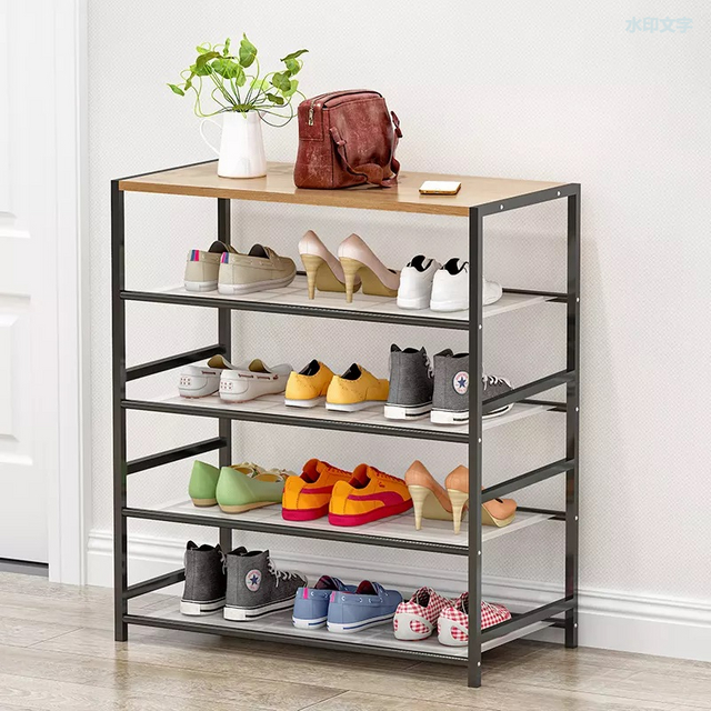 Wooden 16 Shoes Two Row Shoe Rack With Storage in Benin City - Furniture,  Jj Jejelife