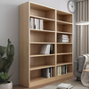 Custom Modern Book Shelf Design Wooden Display Simple Bookcase Wood Library Bookshelves Industrial Bookshelf with Back Panel