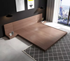 Modern Simple Mdf Platform Bed Frame Queen King Size Wooden Bed with Bedside Table