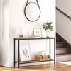 HOOBRO Hot Selling Hallway Wooden Console Table Modern Luxury Black Metal Leg Console Table for Living Room Furniture