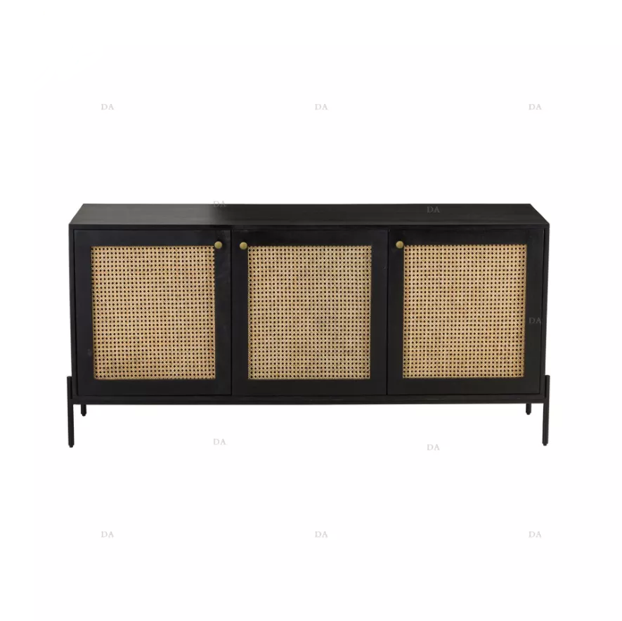Black Wooden Furniture Chest of 5 Drawer for Living Room