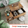 Modern Antique Retro Rustic Industrial Vintage Wooden Legs Extendable Lift Top Computer Coffee Table Tea Table